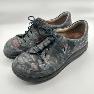 Finn Comfort Ikebukuro Sneakers Shoes‎ Womens 6 Irpino Blue Paisley Leather